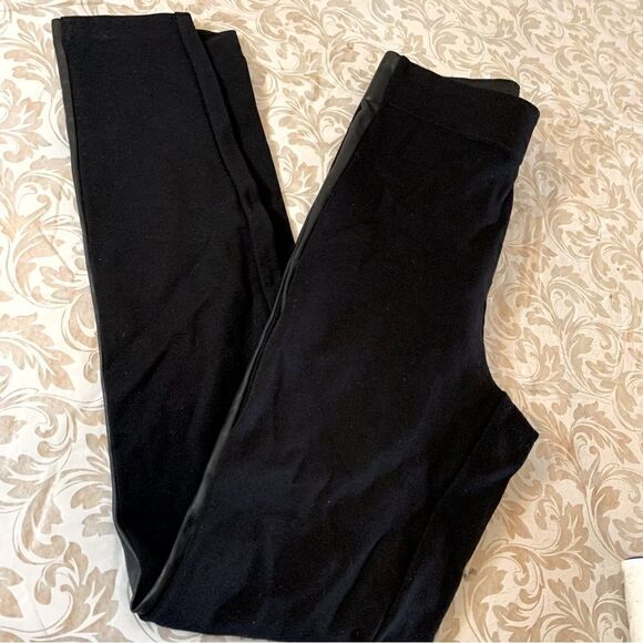 Zara Trafaluc Stretch Leggings Black Piping Down Each Side Sz Small Gorgeous - Picture 2 of 4
